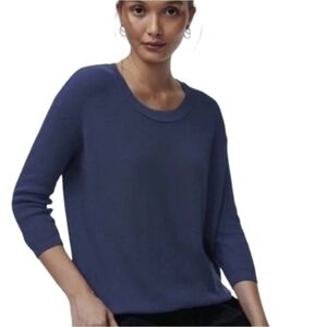 Aritzia Wilfred Balzac Sweater Silk Cashmere Blend  Blue Women's size Large